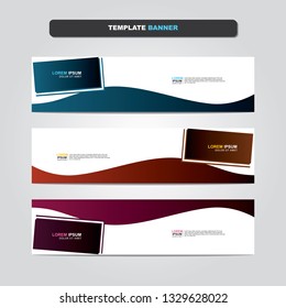 Vector abstract web banner design template. Collection of web banner template. Abstract geometric web design banner template isolated on grey background. Header - landing page Web Design Elements 