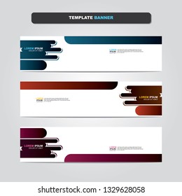 Vector abstract web banner design template. Collection of web banner template. Abstract geometric web design banner template isolated on grey background. Header - landing page Web Design Elements 