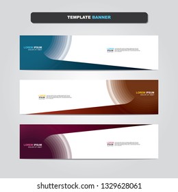 Vector abstract web banner design template. Collection of web banner template. Abstract geometric web design banner template isolated on grey background. Header - landing page Web Design Elements 