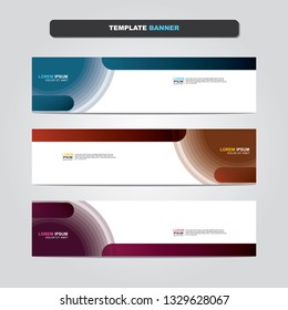 Vector abstract web banner design template. Collection of web banner template. Abstract geometric web design banner template isolated on grey background. Header - landing page Web Design Elements 