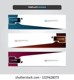 Vector abstract web banner design template. Collection of web banner template. Abstract geometric web design banner template isolated on grey background. Header - landing page Web Design Elements 