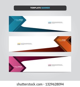 Vector abstract web banner design template. Collection of web banner template. Abstract geometric web design banner template isolated on grey background. Header - landing page Web Design Elements 