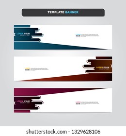 Vector abstract web banner design template. Collection of web banner template. Abstract geometric web design banner template isolated on grey background. Header - landing page Web Design Elements 
