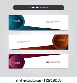 Vector abstract web banner design template. Collection of web banner template. Abstract geometric web design banner template isolated on grey background. Header - landing page Web Design Elements 