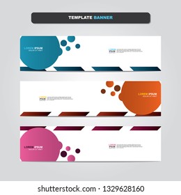 Vector abstract web banner design template. Collection of web banner template. Abstract geometric web design banner template isolated on grey background. Header - landing page Web Design Elements 