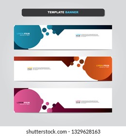Vector abstract web banner design template. Collection of web banner template. Abstract geometric web design banner template isolated on grey background. Header - landing page Web Design Elements 