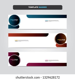 Vector abstract web banner design template. Collection of web banner template. Abstract geometric web design banner template isolated on grey background. Header - landing page Web Design Elements 