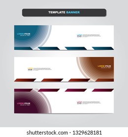 Vector abstract web banner design template. Collection of web banner template. Abstract geometric web design banner template isolated on grey background. Header - landing page Web Design Elements 