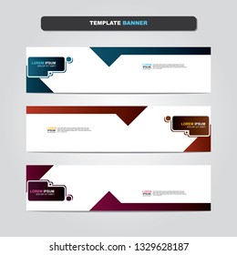 Vector abstract web banner design template. Collection of web banner template. Abstract geometric web design banner template isolated on grey background. Header - landing page Web Design Elements 