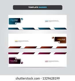 Vector abstract web banner design template. Collection of web banner template. Abstract geometric web design banner template isolated on grey background. Header - landing page Web Design Elements 