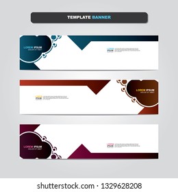 Vector abstract web banner design template. Collection of web banner template. Abstract geometric web design banner template isolated on grey background. Header - landing page Web Design Elements 