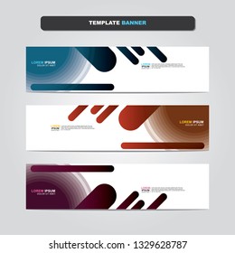 Vector abstract web banner design template. Collection of web banner template. Abstract geometric web design banner template isolated on grey background. Header - landing page Web Design Elements 