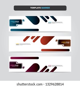Vector abstract web banner design template. Collection of web banner template. Abstract geometric web design banner template isolated on grey background. Header - landing page Web Design Elements 