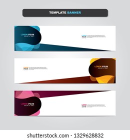 Vector abstract web banner design template. Collection of web banner template. Abstract geometric web design banner template isolated on grey background. Header - landing page Web Design Elements 