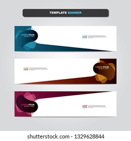 Vector abstract web banner design template. Collection of web banner template. Abstract geometric web design banner template isolated on grey background. Header - landing page Web Design Elements 