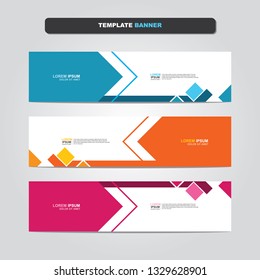 Vector abstract web banner design template. Collection of web banner template. Abstract geometric web design banner template isolated on grey background. Header - landing page Web Design Elements 