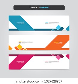 Vector abstract web banner design template. Collection of web banner template. Abstract geometric web design banner template isolated on grey background. Header - landing page Web Design Elements 