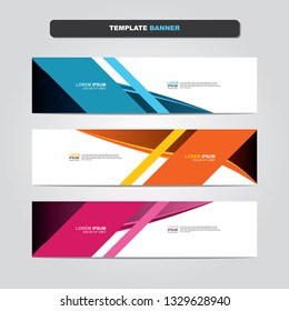 Vector abstract web banner design template. Collection of web banner template. Abstract geometric web design banner template isolated on grey background. Header - landing page Web Design Elements 