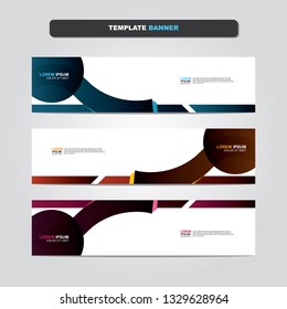 Vector abstract web banner design template. Collection of web banner template. Abstract geometric web design banner template isolated on grey background. Header - landing page Web Design Elements 