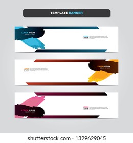Vector abstract web banner design template. Collection of web banner template. Abstract geometric web design banner template isolated on grey background. Header - landing page Web Design Elements 