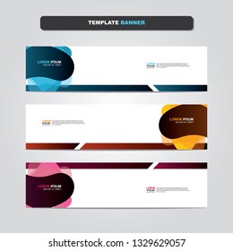 Vector abstract web banner design template. Collection of web banner template. Abstract geometric web design banner template isolated on grey background. Header - landing page Web Design Elements 