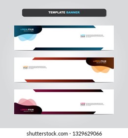 Vector abstract web banner design template. Collection of web banner template. Abstract geometric web design banner template isolated on grey background. Header - landing page Web Design Elements 