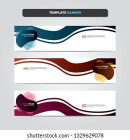 Vector abstract web banner design template. Collection of web banner template. Abstract geometric web design banner template isolated on grey background. Header - landing page Web Design Elements 