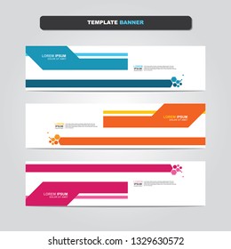 Vector abstract web banner design template. Collection of web banner template. Abstract geometric web design banner template isolated on grey background. Header - landing page Web Design Elements 