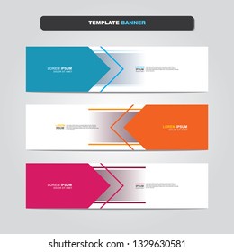 Vector abstract web banner design template. Collection of web banner template. Abstract geometric web design banner template isolated on grey background. Header - landing page Web Design Elements 
