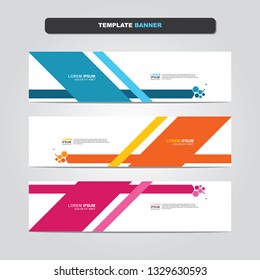 Vector abstract web banner design template. Collection of web banner template. Abstract geometric web design banner template isolated on grey background. Header - landing page Web Design Elements 