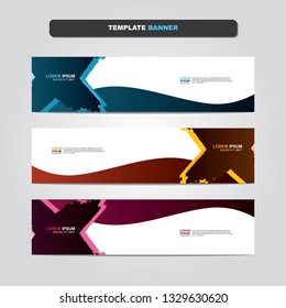 Vector abstract web banner design template. Collection of web banner template. Abstract geometric web design banner template isolated on grey background. Header - landing page Web Design Elements 