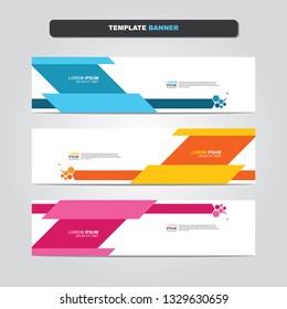 Vector abstract web banner design template. Collection of web banner template. Abstract geometric web design banner template isolated on grey background. Header - landing page Web Design Elements 