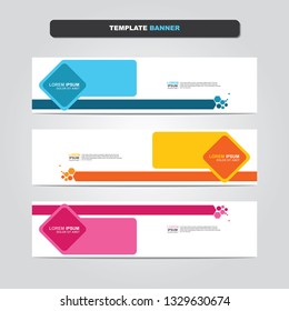 Vector abstract web banner design template. Collection of web banner template. Abstract geometric web design banner template isolated on grey background. Header - landing page Web Design Elements 