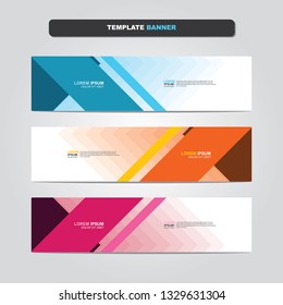 Vector abstract web banner design template. Collection of web banner template. Abstract geometric web design banner template isolated on grey background. Header - landing page Web Design Elements 