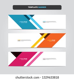 Vector abstract web banner design template. Collection of web banner template. Abstract geometric web design banner template isolated on grey background. Header - landing page Web Design Elements 