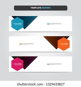 Vector abstract web banner design template. Collection of web banner template. Abstract geometric web design banner template isolated on grey background. Header - landing page Web Design Elements 