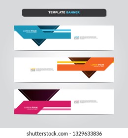 Vector abstract web banner design template. Collection of web banner template. Abstract geometric web design banner template isolated on grey background. Header - landing page Web Design Elements 