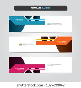 Vector abstract web banner design template. Collection of web banner template. Abstract geometric web design banner template isolated on grey background. Header - landing page Web Design Elements 