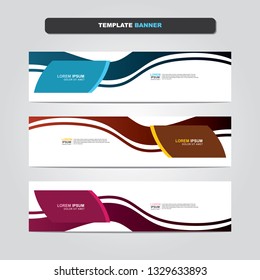 Vector abstract web banner design template. Collection of web banner template. Abstract geometric web design banner template isolated on grey background. Header - landing page Web Design Elements 
