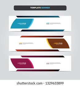 Vector abstract web banner design template. Collection of web banner template. Abstract geometric web design banner template isolated on grey background. Header - landing page Web Design Elements 