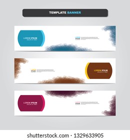 Vector abstract web banner design template. Collection of web banner template. Abstract geometric web design banner template isolated on grey background. Header - landing page Web Design Elements 