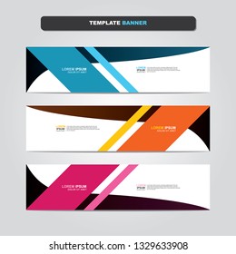 Vector abstract web banner design template. Collection of web banner template. Abstract geometric web design banner template isolated on grey background. Header - landing page Web Design Elements 
