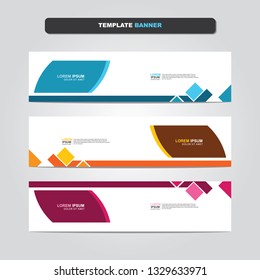 Vector abstract web banner design template. Collection of web banner template. Abstract geometric web design banner template isolated on grey background. Header - landing page Web Design Elements 