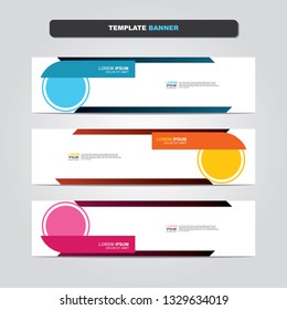 Vector abstract web banner design template. Collection of web banner template. Abstract geometric web design banner template isolated on grey background. Header - landing page Web Design Elements 