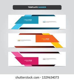 Vector abstract web banner design template. Collection of web banner template. Abstract geometric web design banner template isolated on grey background. Header - landing page Web Design Elements 