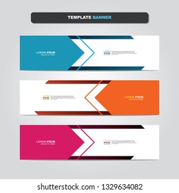 Vector abstract web banner design template. Collection of web banner template. Abstract geometric web design banner template isolated on grey background. Header - landing page Web Design Elements 