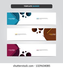 Vector abstract web banner design template. Collection of web banner template. Abstract geometric web design banner template isolated on grey background. Header - landing page Web Design Elements 
