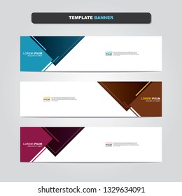 Vector abstract web banner design template. Collection of web banner template. Abstract geometric web design banner template isolated on grey background. Header - landing page Web Design Elements 