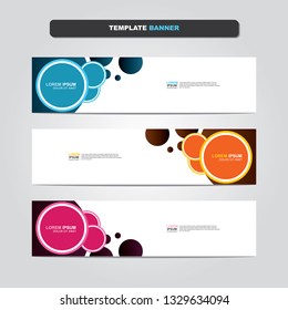 Vector abstract web banner design template. Collection of web banner template. Abstract geometric web design banner template isolated on grey background. Header - landing page Web Design Elements 