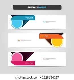 Vector abstract web banner design template. Collection of web banner template. Abstract geometric web design banner template isolated on grey background. Header - landing page Web Design Elements 